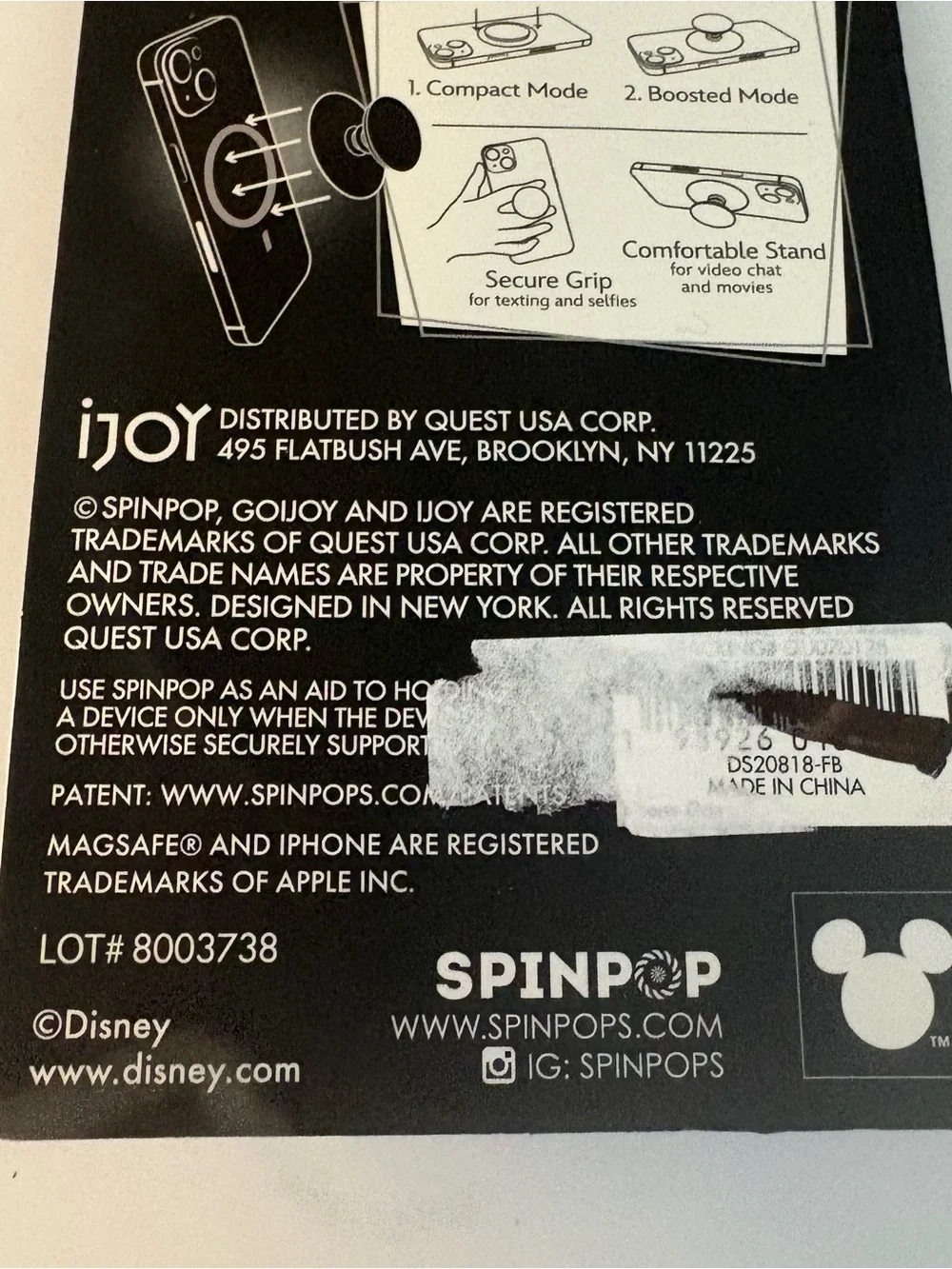Disney Stitch pumpkin pop magsafe phone grip NEW